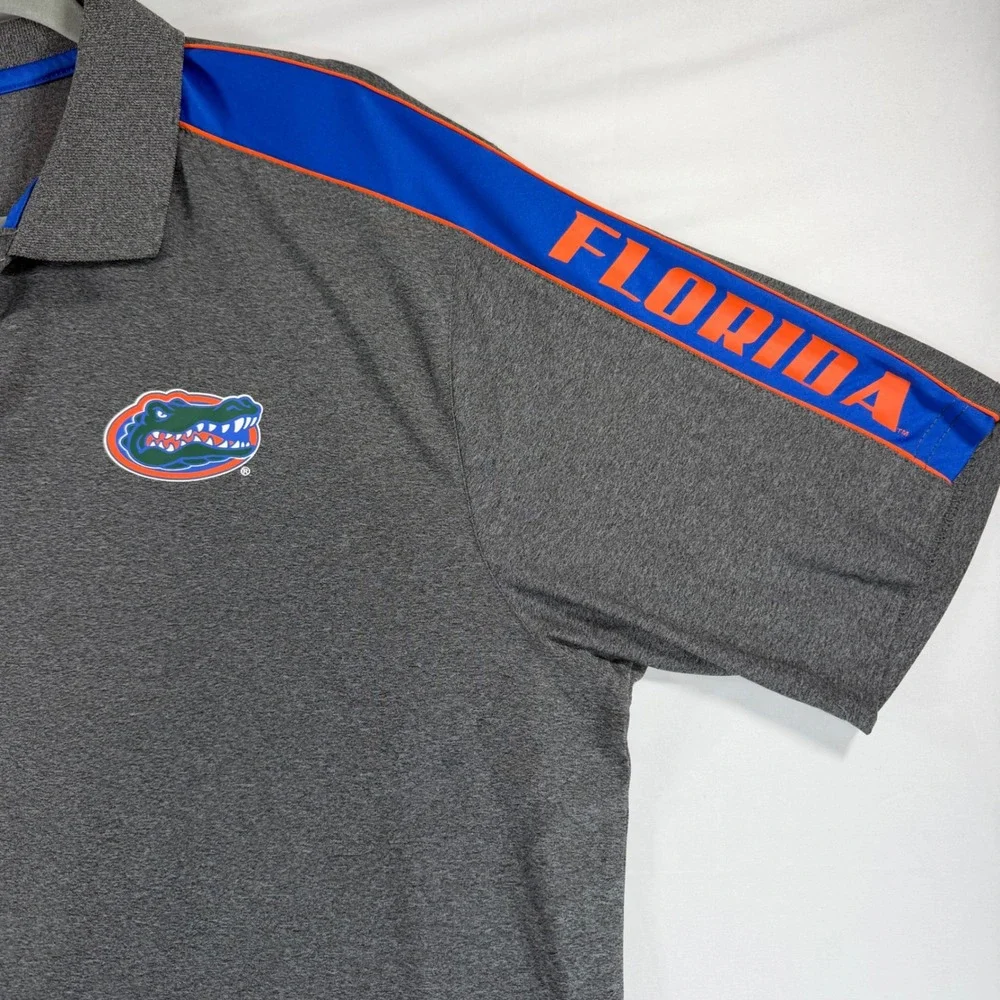 Colosseum Florida Gators Mens XL Polo Shirt Grey Short Sleeve NCAA Fan Gear - Picture 6 of 9